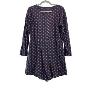 Gudrun Sjoden Black Pink Floral Dress Size Medium